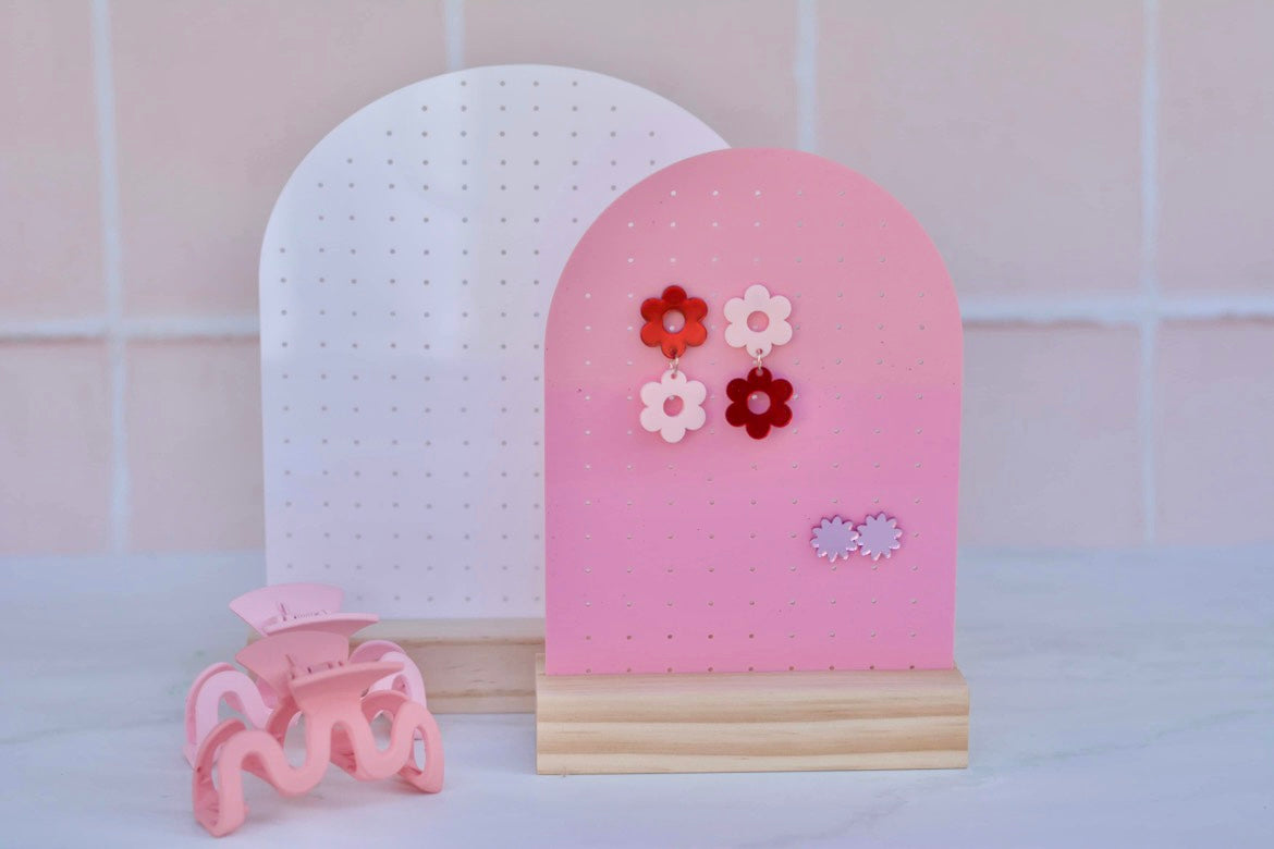 Pink deals earring holder