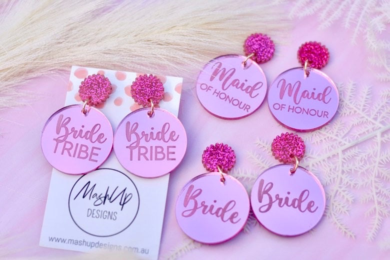 Bride Tribe Earrings - Premium  from MashUp Designs - Just $29.99! Shop now at The Aesthetic Gift Co